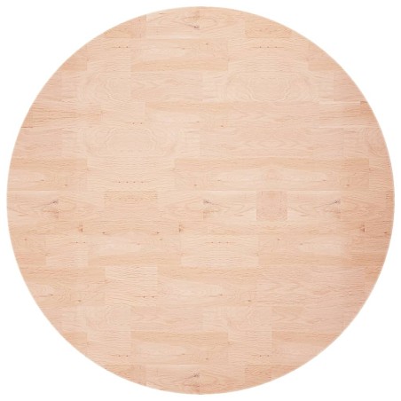 Piano Tavolo Rotondo Ø70x1,5 cm Massello di Rovere Non Trattato