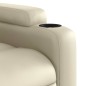 vidaXL Poltrona da Massaggiante Reclinabile Crema Similpelle