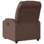 vidaXL Poltrona Reclinabile Marrone in Similpelle