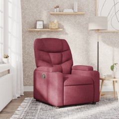 vidaXL Poltrona Reclinabile in Tessuto Rosso Vino