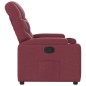 vidaXL Poltrona Reclinabile in Tessuto Rosso Vino