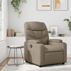 vidaXL Poltrona Reclinabile Cappuccino in Similpelle