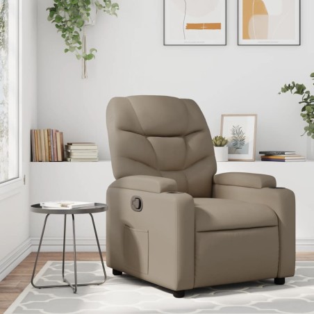 vidaXL Poltrona Reclinabile Cappuccino in Similpelle