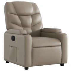 vidaXL Poltrona Reclinabile Cappuccino in Similpelle