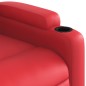 vidaXL Poltrona Reclinabile Rossa in Similpelle