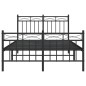 vidaXL Giroletto con Testiera e Pediera Metallo Nero 120x190 cm vidaXL Giroletto con Testiera e Pediera Metallo Nero 120x190 cm