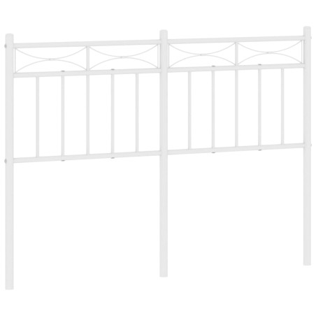 vidaXL Testiera in Metallo Bianco 120 cm