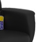 vidaXL Poltrona Massaggio Reclinabile con Sgabello Nero in Similpelle