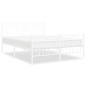 vidaXL Giroletto con Testiera e Pediera Metallo Bianco 140x200 cm vidaXL Giroletto con Testiera e Pediera Metallo Bianco 140x200 cm