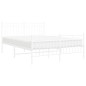 vidaXL Giroletto con Testiera e Pediera Metallo Bianco 140x200 cm vidaXL Giroletto con Testiera e Pediera Metallo Bianco 140x200 cm