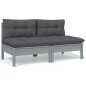 vidaXL Set Divani da Giardino 5 pz con Cuscini Legno Massello di Pino vidaXL Set Divani da Giardino 5 pz con Cuscini Legno Massello di Pino