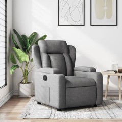 vidaXL Poltrona Reclinabile in Tessuto Grigio Scuro
