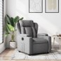 vidaXL Poltrona Reclinabile in Tessuto Grigio Scuro