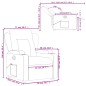 vidaXL Poltrona Reclinabile in Tessuto Grigio Scuro