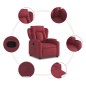 vidaXL Poltrona Reclinabile in Tessuto Rosso Vino