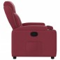 vidaXL Poltrona Reclinabile in Tessuto Rosso Vino