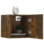 Armadietti TV Montati a Parete 4pz Rovere Fumo 30,5x30x30 cm Armadietti TV Montati a Parete 4pz Rovere Fumo 30,5x30x30 cm