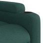 vidaXL Poltrona Massaggiante Reclinabile Verde Scuro in Tessuto