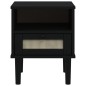 vidaXL Comodino SENJA Nero Aspetto Rattan 40x35x48 cm in Legno di Pino vidaXL Comodino SENJA Nero Aspetto Rattan 40x35x48 cm in Legno di Pino
