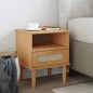 vidaXL Comodino SENJA Marrone Aspetto Rattan 40x35x48 cm in Legno Pino vidaXL Comodino SENJA Marrone Aspetto Rattan 40x35x48 cm in Legno Pino