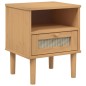 vidaXL Comodino SENJA Marrone Aspetto Rattan 40x35x48 cm in Legno Pino vidaXL Comodino SENJA Marrone Aspetto Rattan 40x35x48 cm in Legno Pino