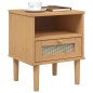 vidaXL Comodino SENJA Marrone Aspetto Rattan 40x35x48 cm in Legno Pino vidaXL Comodino SENJA Marrone Aspetto Rattan 40x35x48 cm in Legno Pino