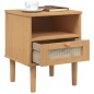 vidaXL Comodino SENJA Marrone Aspetto Rattan 40x35x48 cm in Legno Pino vidaXL Comodino SENJA Marrone Aspetto Rattan 40x35x48 cm in Legno Pino