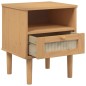 vidaXL Comodino SENJA Marrone Aspetto Rattan 40x35x48 cm in Legno Pino vidaXL Comodino SENJA Marrone Aspetto Rattan 40x35x48 cm in Legno Pino