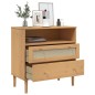 vidaXL Credenza SENJA Aspetto Rattan Marrone 80x40x80 cm Massello Pino vidaXL Credenza SENJA Aspetto Rattan Marrone 80x40x80 cm Massello Pino