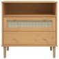 vidaXL Credenza SENJA Aspetto Rattan Marrone 80x40x80 cm Massello Pino vidaXL Credenza SENJA Aspetto Rattan Marrone 80x40x80 cm Massello Pino