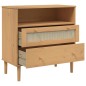 vidaXL Credenza SENJA Aspetto Rattan Marrone 80x40x80 cm Massello Pino vidaXL Credenza SENJA Aspetto Rattan Marrone 80x40x80 cm Massello Pino