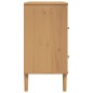 vidaXL Credenza SENJA Aspetto Rattan Marrone 80x40x80 cm Massello Pino vidaXL Credenza SENJA Aspetto Rattan Marrone 80x40x80 cm Massello Pino