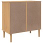 vidaXL Credenza SENJA Aspetto Rattan Marrone 80x40x80 cm Massello Pino vidaXL Credenza SENJA Aspetto Rattan Marrone 80x40x80 cm Massello Pino