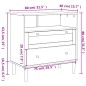 vidaXL Credenza SENJA Aspetto Rattan Marrone 80x40x80 cm Massello Pino vidaXL Credenza SENJA Aspetto Rattan Marrone 80x40x80 cm Massello Pino