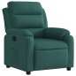 vidaXL Poltrona Reclinabile in Tessuto Verde Scuro