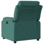 vidaXL Poltrona Reclinabile in Tessuto Verde Scuro