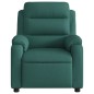 vidaXL Poltrona Reclinabile in Tessuto Verde Scuro