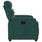 vidaXL Poltrona Reclinabile in Tessuto Verde Scuro