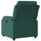 vidaXL Poltrona Massaggiante Reclinabile Verde Scuro in Velluto