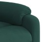 vidaXL Poltrona Massaggiante Reclinabile Verde Scuro in Velluto