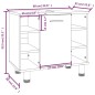Armadietto Bagno Rovere Fumo 60x32x53,5 cm in Legno Multistrato Armadietto Bagno Rovere Fumo 60x32x53,5 cm in Legno Multistrato