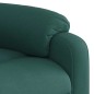 vidaXL Poltrona Massaggiante Reclinabile Verde Scuro in Tessuto