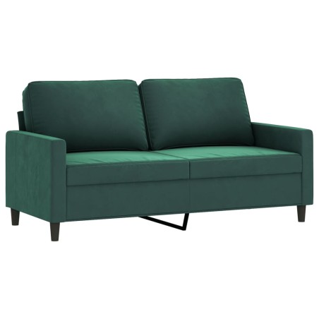 vidaXL Divano a 2 Posti Verde Scuro 140 cm in Velluto