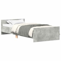 vidaXL Giroletto Grigio Cemento 90x190 cm in Legno Multistrato