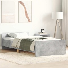 vidaXL Giroletto Grigio Cemento 90x200 cm in Legno Multistrato