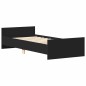 vidaXL Giroletto Nero 90x190 cm in Legno Multistrato
