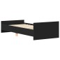 vidaXL Giroletto Nero 90x190 cm in Legno Multistrato