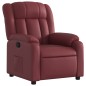 vidaXL Poltrona Reclinabile Rosso Vino in Similpelle
