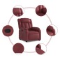 vidaXL Poltrona Reclinabile Rosso Vino in Similpelle