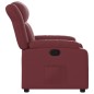 vidaXL Poltrona Reclinabile Rosso Vino in Similpelle